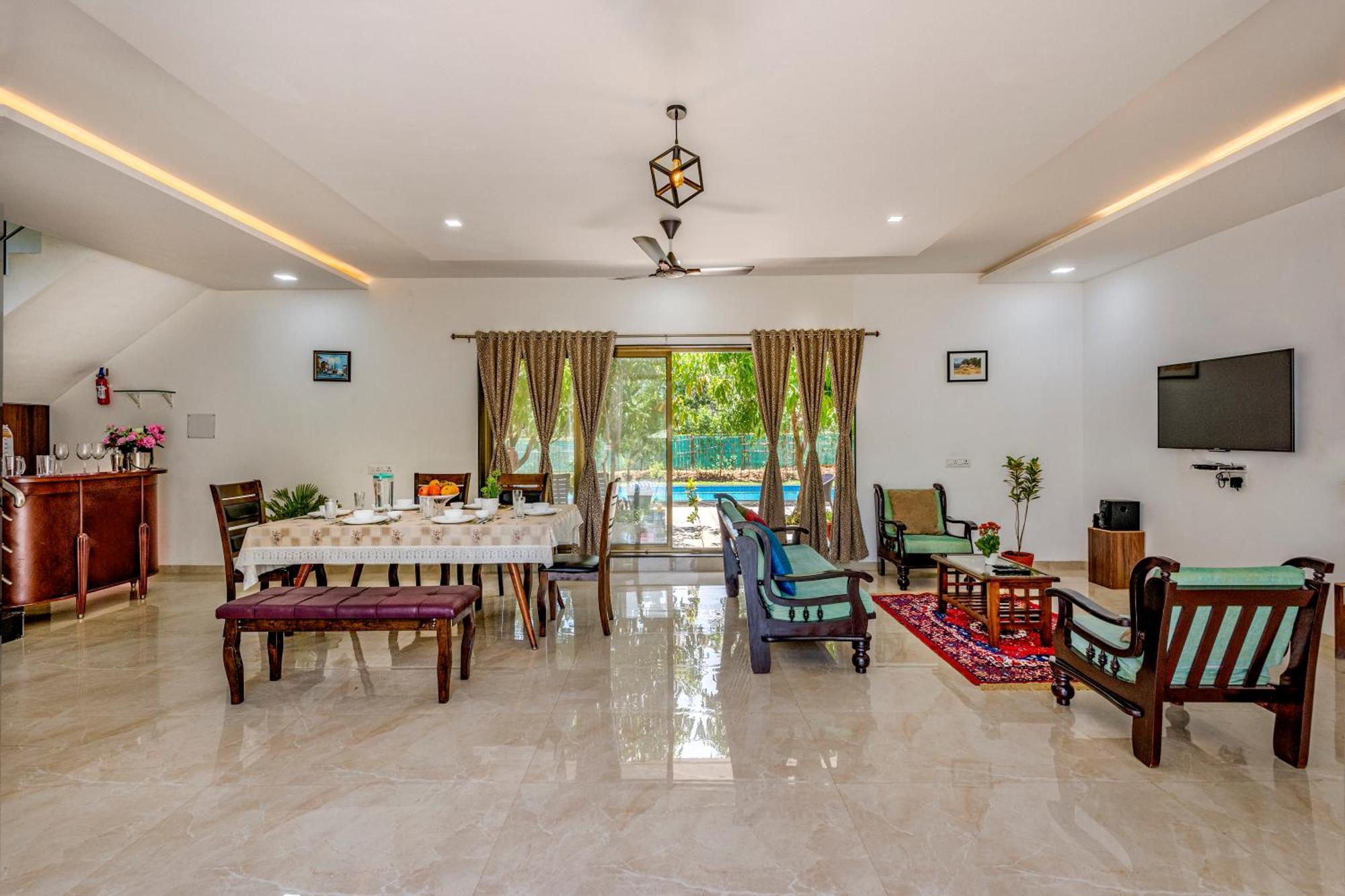 Saffronstays Lakeview Nivara - Farm Stay Villa With Private Pool Near Pune Eksteriør bilde