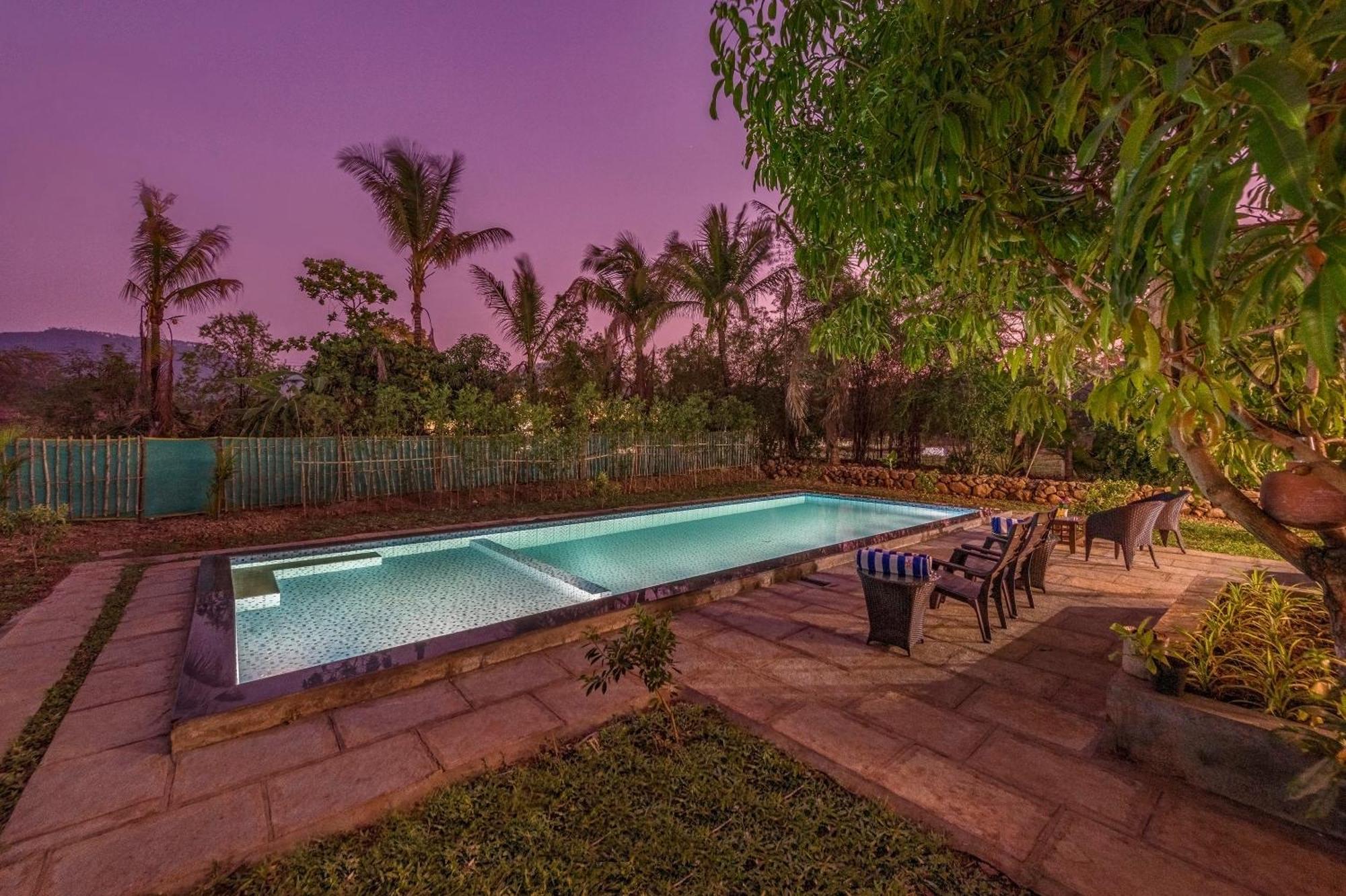 Saffronstays Lakeview Nivara - Farm Stay Villa With Private Pool Near Pune Eksteriør bilde